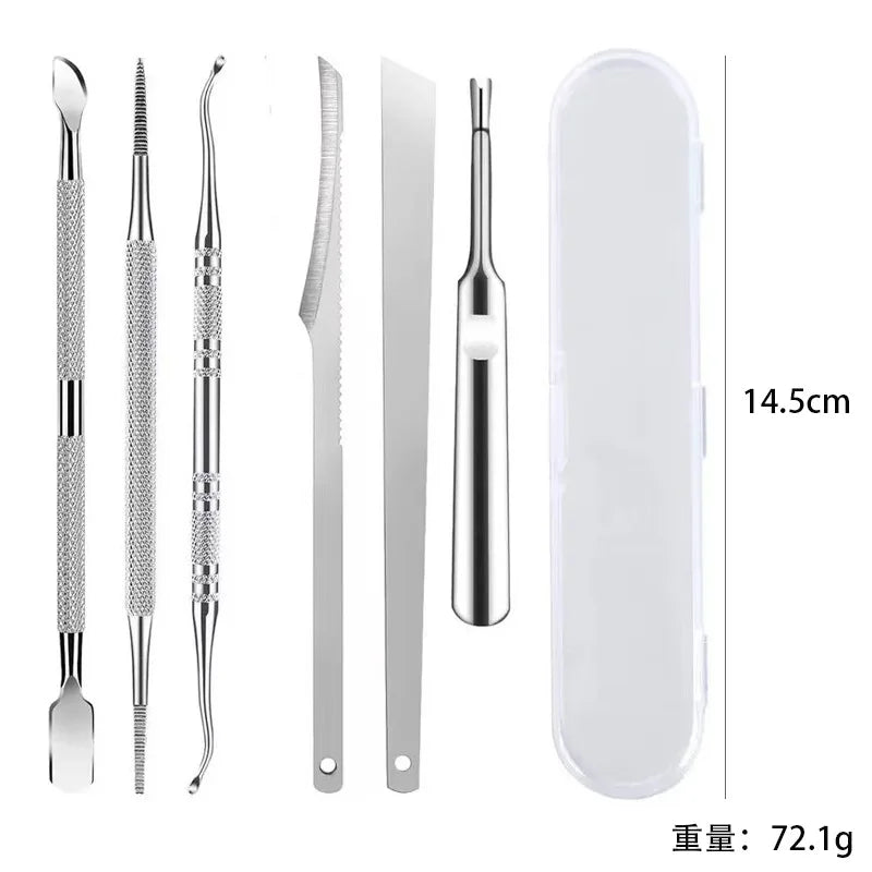 7-Piece Professional Stainless Steel Pedicure Tool Set with Travel Case