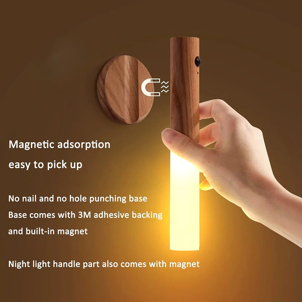 Smart Motion Sensor LED Wall Lamp - Rechargeable Magnetic Night Light