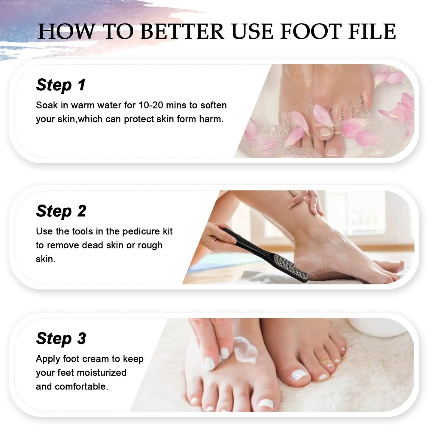 10-in-1 Professional Pedicure Set with Stainless Steel Foot Files