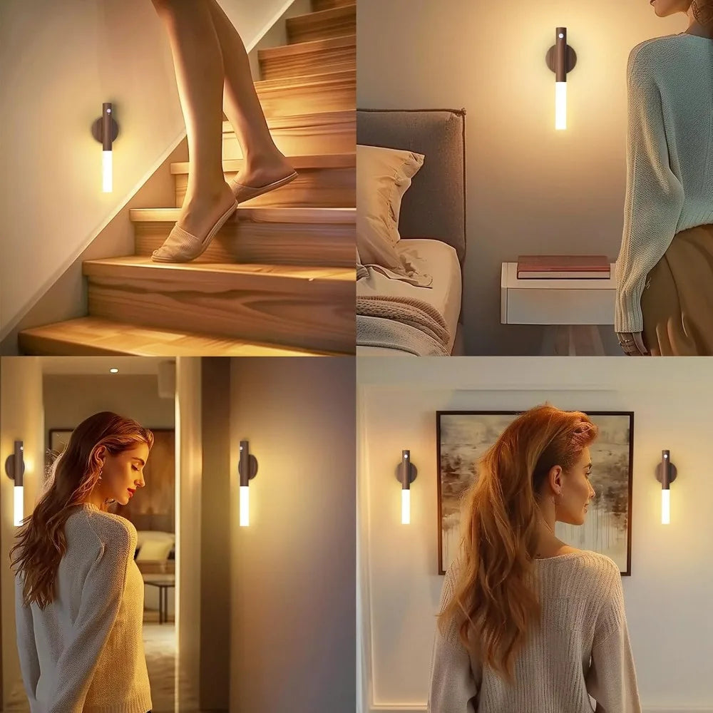 Smart Motion Sensor LED Wall Lamp - Rechargeable Magnetic Night Light
