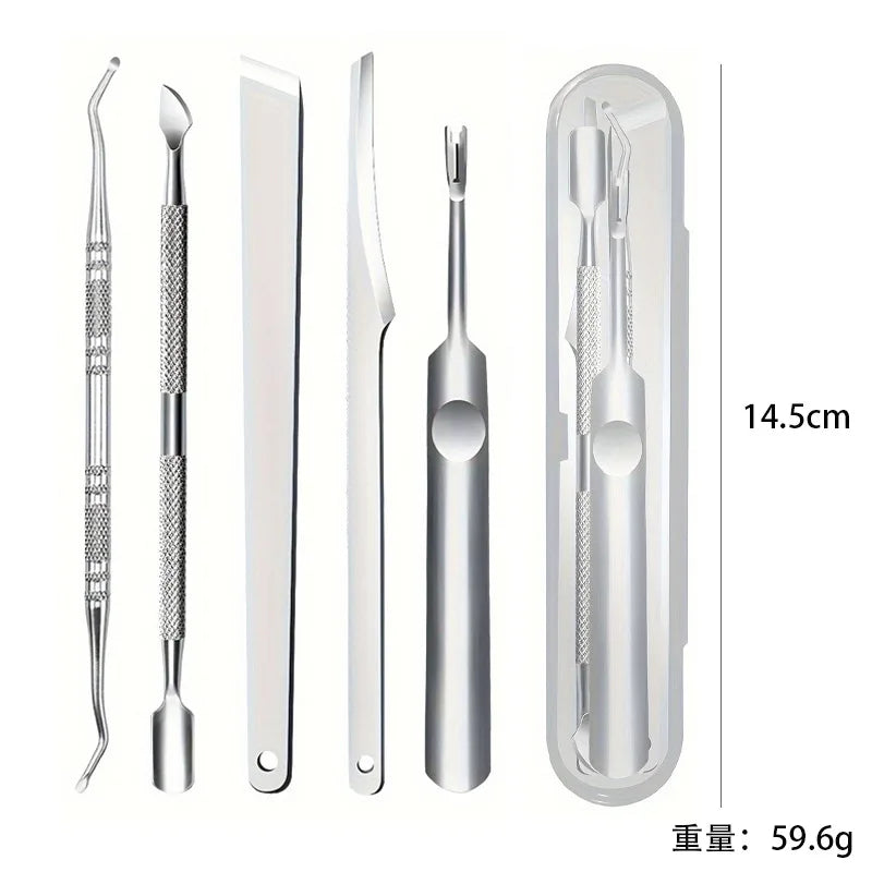 7-Piece Professional Stainless Steel Pedicure Tool Set with Travel Case
