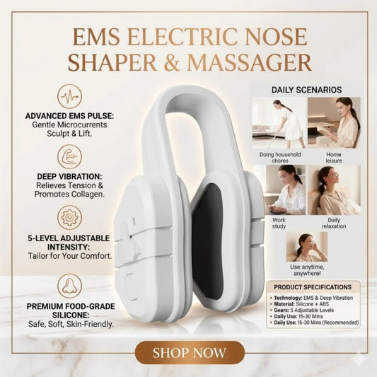Painless Silicone Nose Shaper EMS Microcurrent Vibrating Massager Bridge Lifter Women Face Skin Care Tool