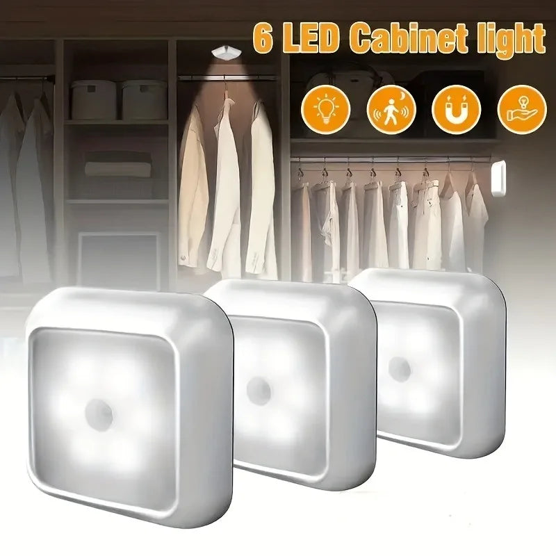6 LED Motion Sensor Night Light with Magnetic Mount