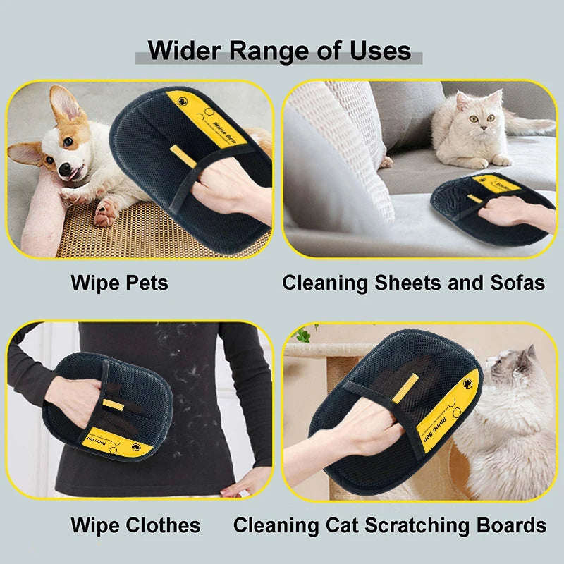 Electrostatic Pet Hair Remover Glove for Cats & Dogs